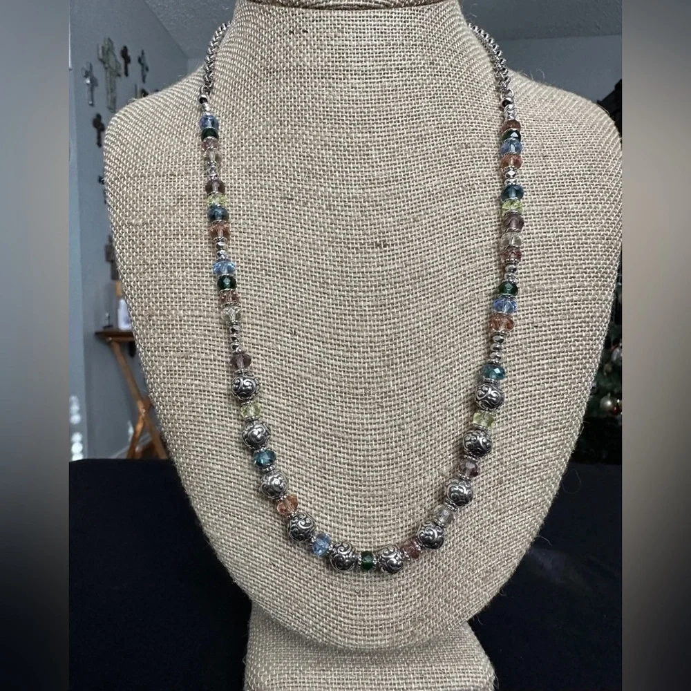 Brighton Latika Multicolored Swarovski Crystal Beaded Rare Necklace Retired - Picture 3 of 4